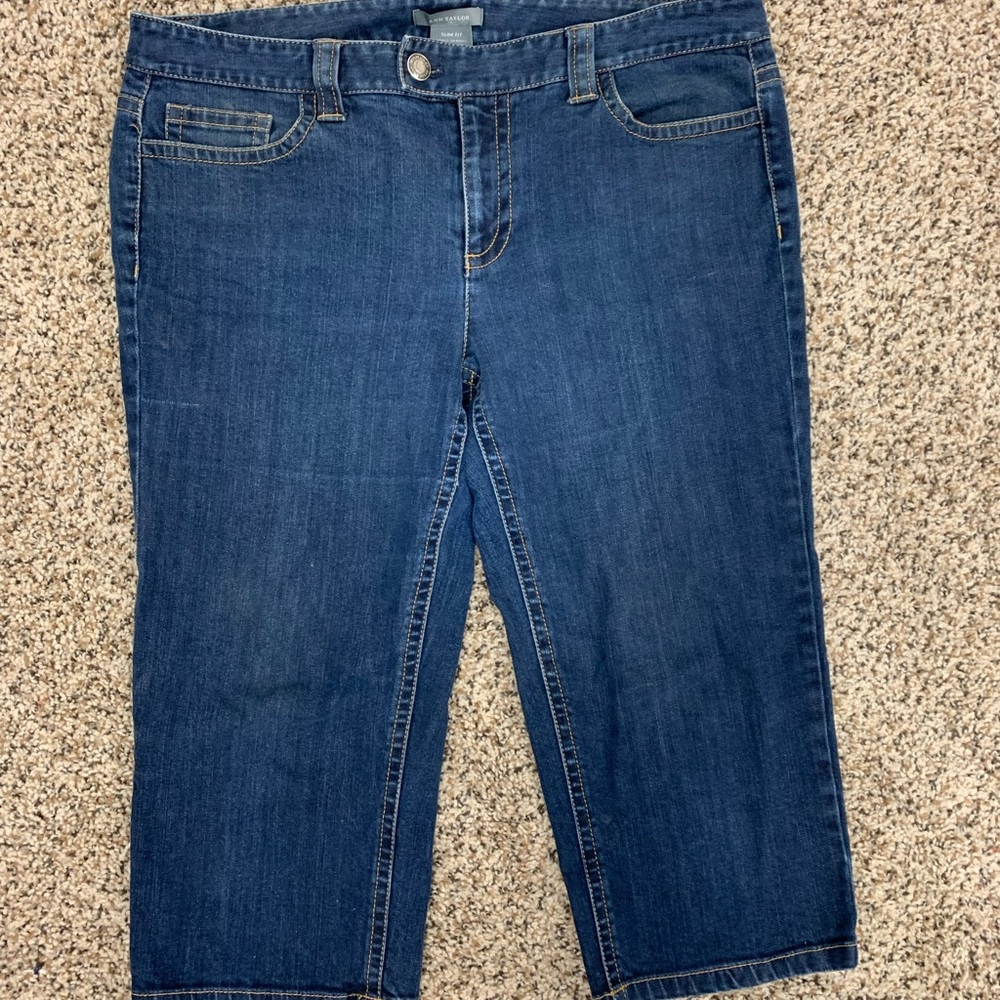 Ann Taylor Capri Jeans Size 14 Slim